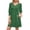 A742 Army Green, variant on Women's Casual V Neck Mini Dress Puff 3/4 Sleeve A-Line Shift Dress with Pockets Smocked Cuffs Elegant Loose Fit Short Sun Dress For Daily Wear Date Night