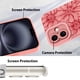 thumbnail image 4 of Funda de teléfono MZELQ para iPhone 16 de silicona negra con estampado floral, 4 of 6