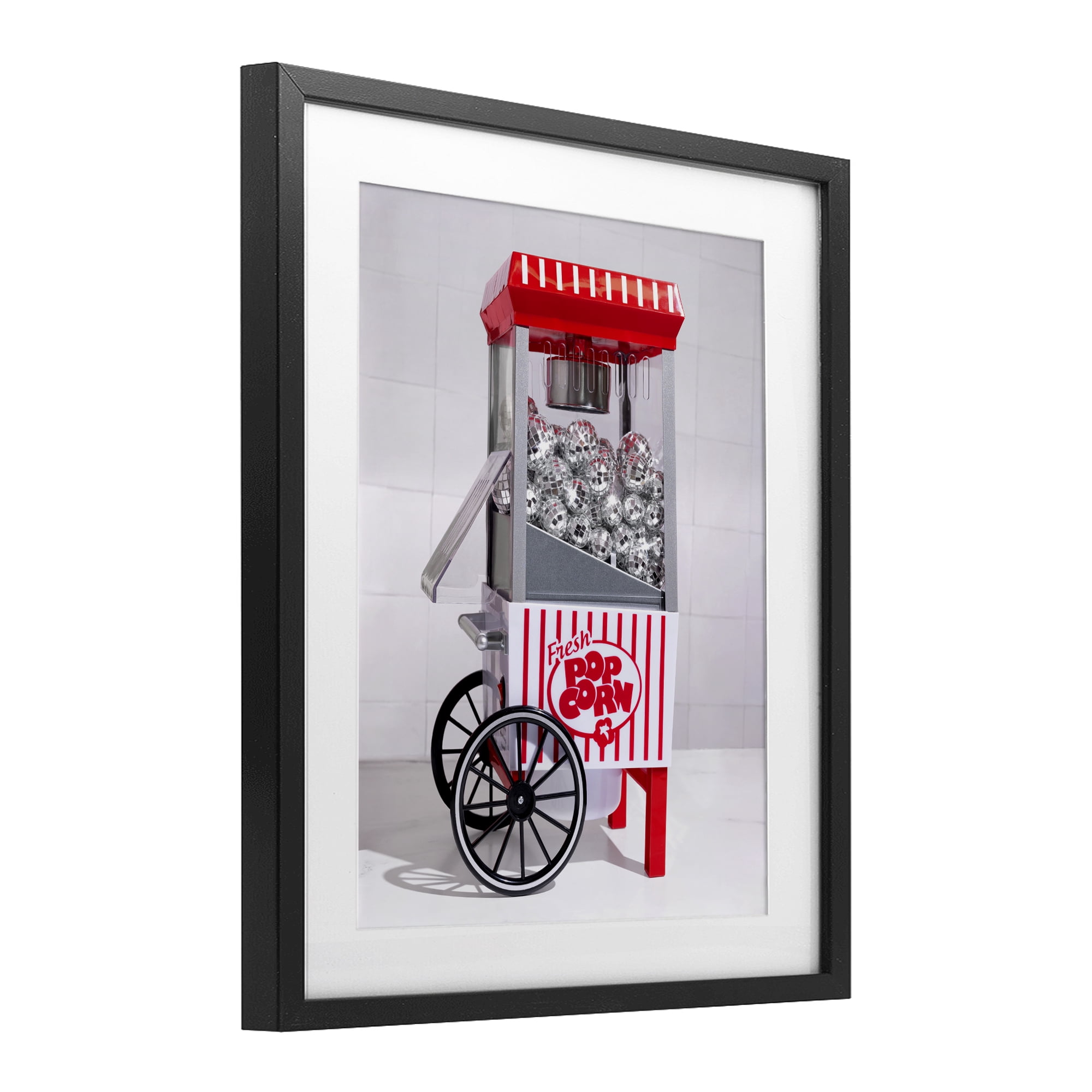 Stupell Industries Fun Disco Popcorn Machine Black Framed Print Under Glass, design by LISH Creative