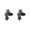 Black, variant on Chic Triple Star Ear Studs Stainless Steel Earrings Women Piercing Jewelry Charm