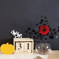 thumbnail image 2 of ZToonmas Halloween Artificial Flowers, 25.1" Black Realistic Leaf with Spooky Sumflower, Home Supplies Holiday Party Fake Plants, Ideal for Table Centerpieces, Red, 2 of 6