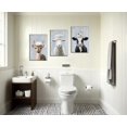 thumbnail image 3 of Large Funny Dog Canvas Art Bathroom Wall Decor Blue Posters Black Dog in Toilet Picture Cute Pet Painting Prints Restroom(Framed canvas), 3 of 6