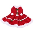 thumbnail image 2 of Solid Color Warm Pet Vest Sweatshirt, Soft Coat Dress Outfit for Cats & Dogs, Christmas Holiday Pet Clothes, 2 of 9