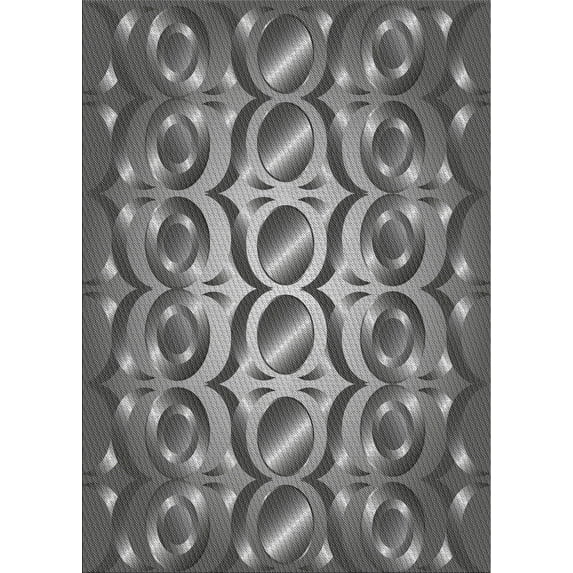 Ahgly Company Machine Washable Indoor Rectangle Transitional Dark Goldray Area Rugs, 5' x 8'