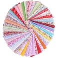 thumbnail image 1 of Tela de patchwork 100 % algodón, 50 cuadrados de 25 cm x 25 cm para costura, acolchado y manualidades. Surtido. 100 % algodón, 1 of 5