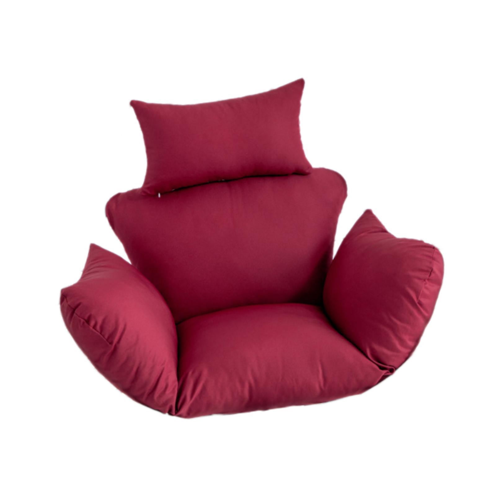 oshhni Egg Chair Cushion Hanging Seat Cushion for Family Balcony Outdoor Red