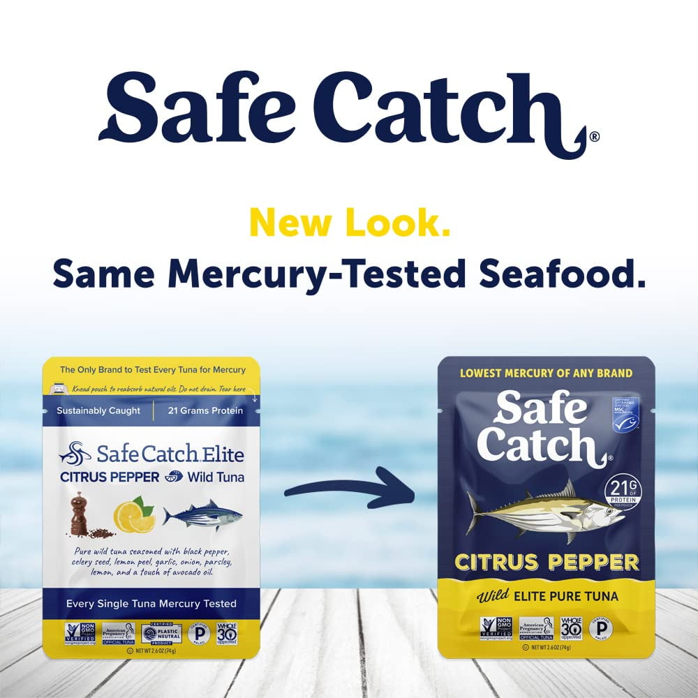 Safecatch  Elite Wild Tuna Pouch - Citrus Pepper, 2.6 oz - Pack of 12