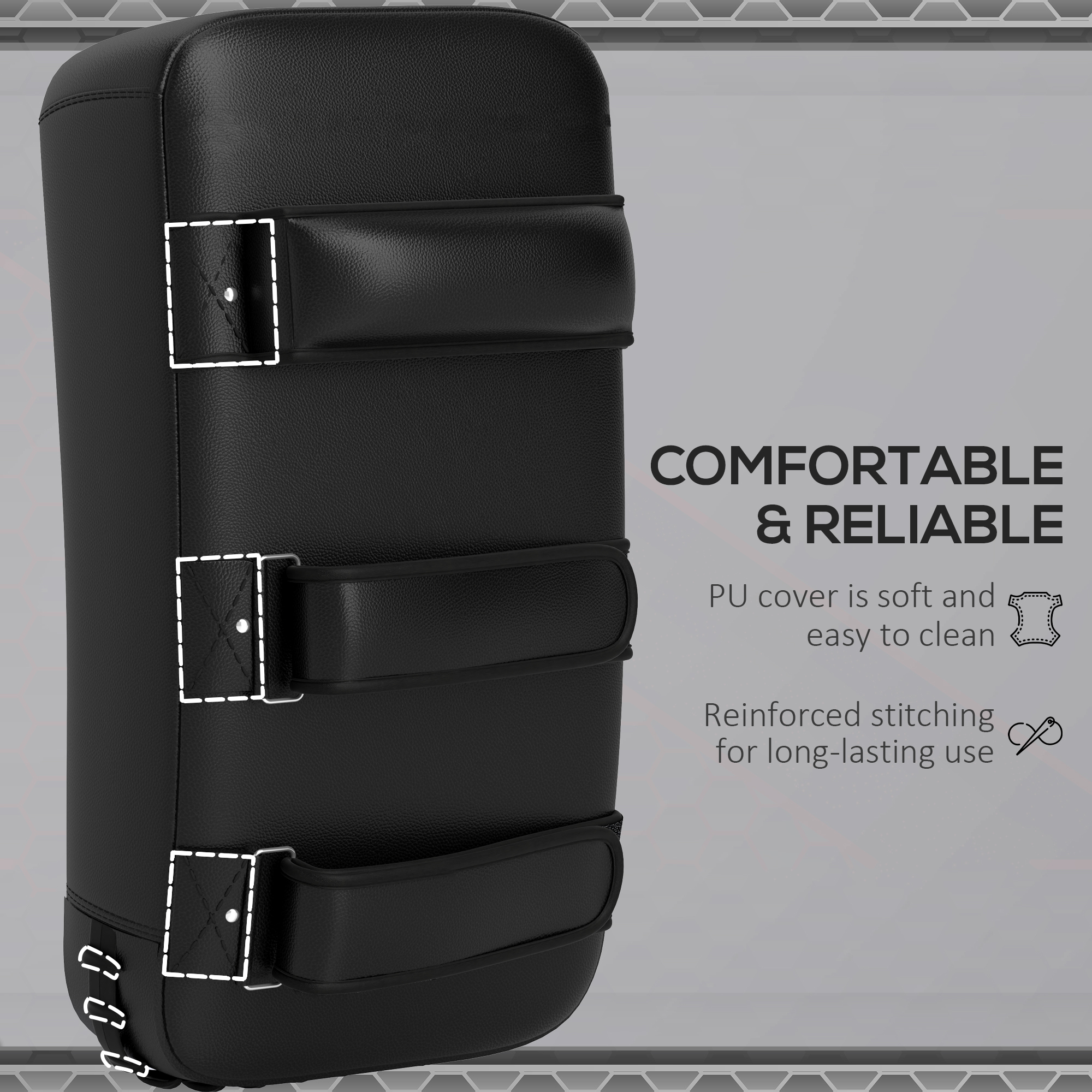 Plaque De Frappe Boxing Docooler – Cuir Synthétique, 40x20x11cm – Taekwondo, Kickboxing, Karaté
