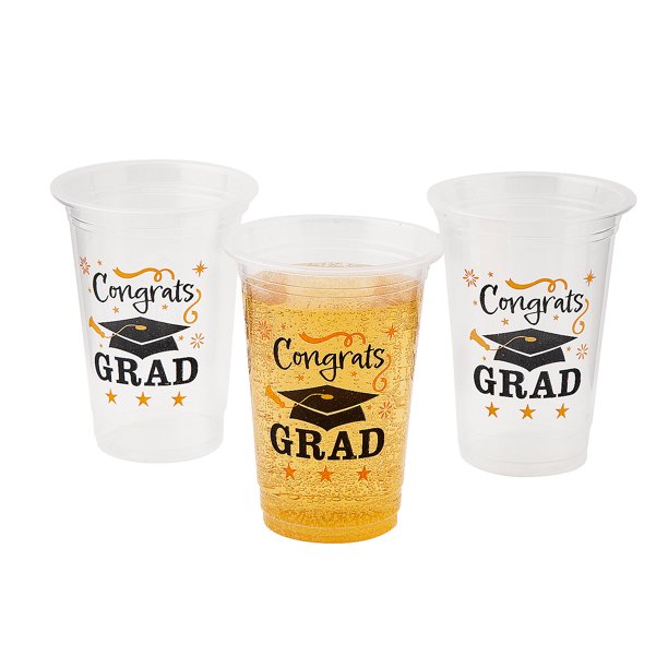 Congrats Grad Party Plastic Cups 25 Ct.