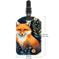 thumbnail image 6 of Square 2Pack PU Leather Fox Cruise Luggage Tag with Privacy Cover and Name ID Tag for Travel Handbags Backpacks Luggage Tags, 6 of 6