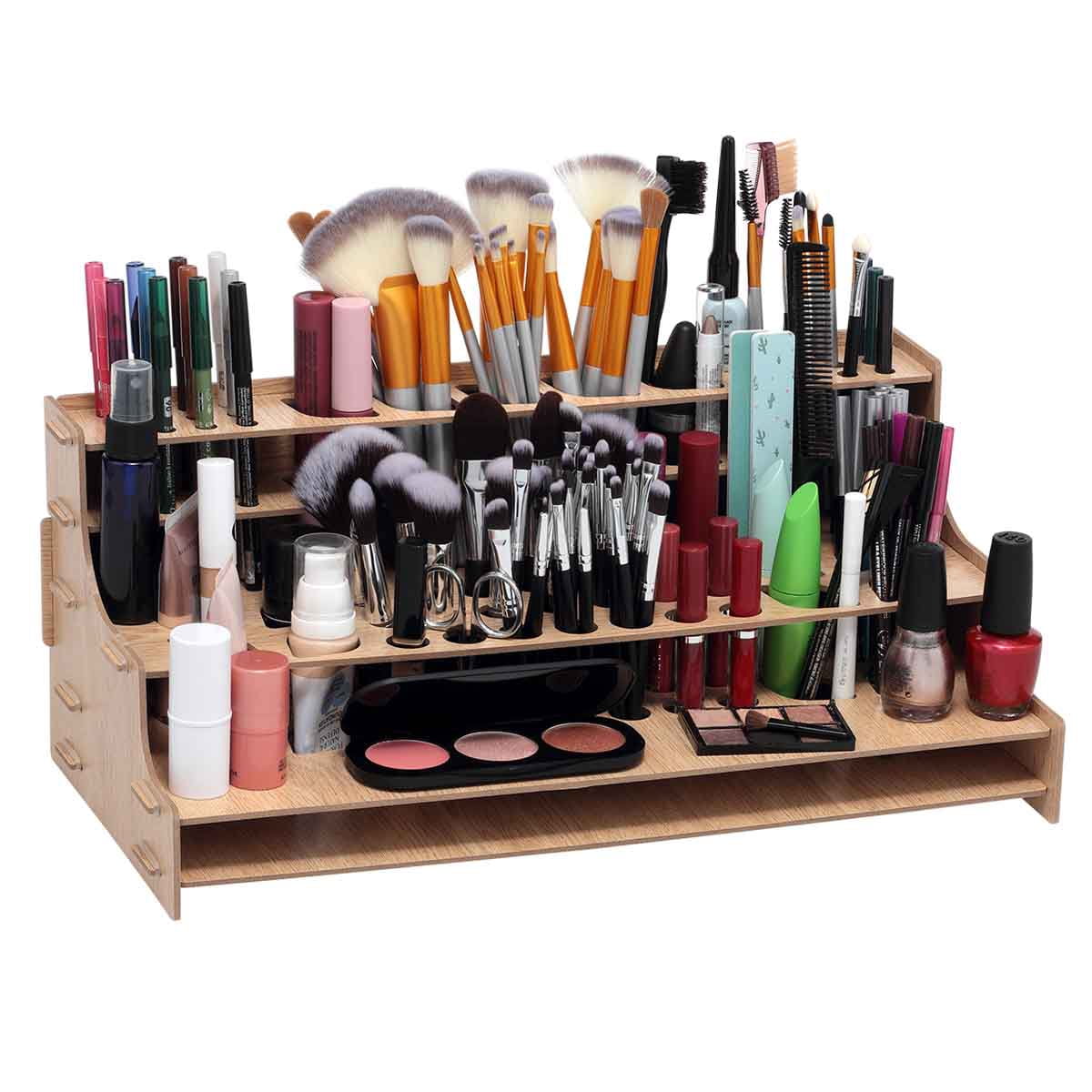Mezzo Artist Drawing Rack - Wood Grain Laminate Multi Layer Desk Stand Professional Storage Display Organizer for Pens, Pencils, Drafting and all other Drawing Tools
