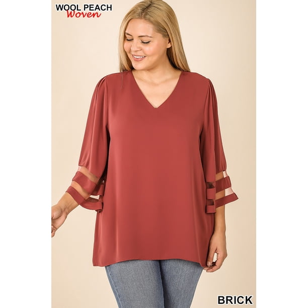 v neck bell sleeve