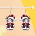 thumbnail image 1 of Pendientes para mujer, regalos para mujer, decoración navideña, colgante, ambiente navideño, decoración, escena navideña, pequeño colgante, pendiente, decoración, adorno navideño de plástico, 1 of 5