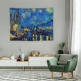 thumbnail image 2 of COMIO World Artwork Tapestry,Starry Night Castle Night Boats -Classic World Art Print Tapestry Wall Hanging Tapestry- Magical Merchandise,Van Gogh Starry Night,Gift for Bedroom Living Room Gift, 2 of 7