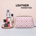 thumbnail image 4 of Cute Pink Cartoon Glasses Pig Makeup Bag, Large Capacity Travel Cosmetic Bag for Women Girls- Travel Toiletry Bag Leather Portable Waterproof Makeup Case Organizer with Handle, 4 of 4