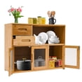thumbnail image 3 of 24.4*9*18.9in Considerate Design Rectangular Wood Kitchen Storage Cabinet for Home Kitchen, Dining Room, 3 of 28