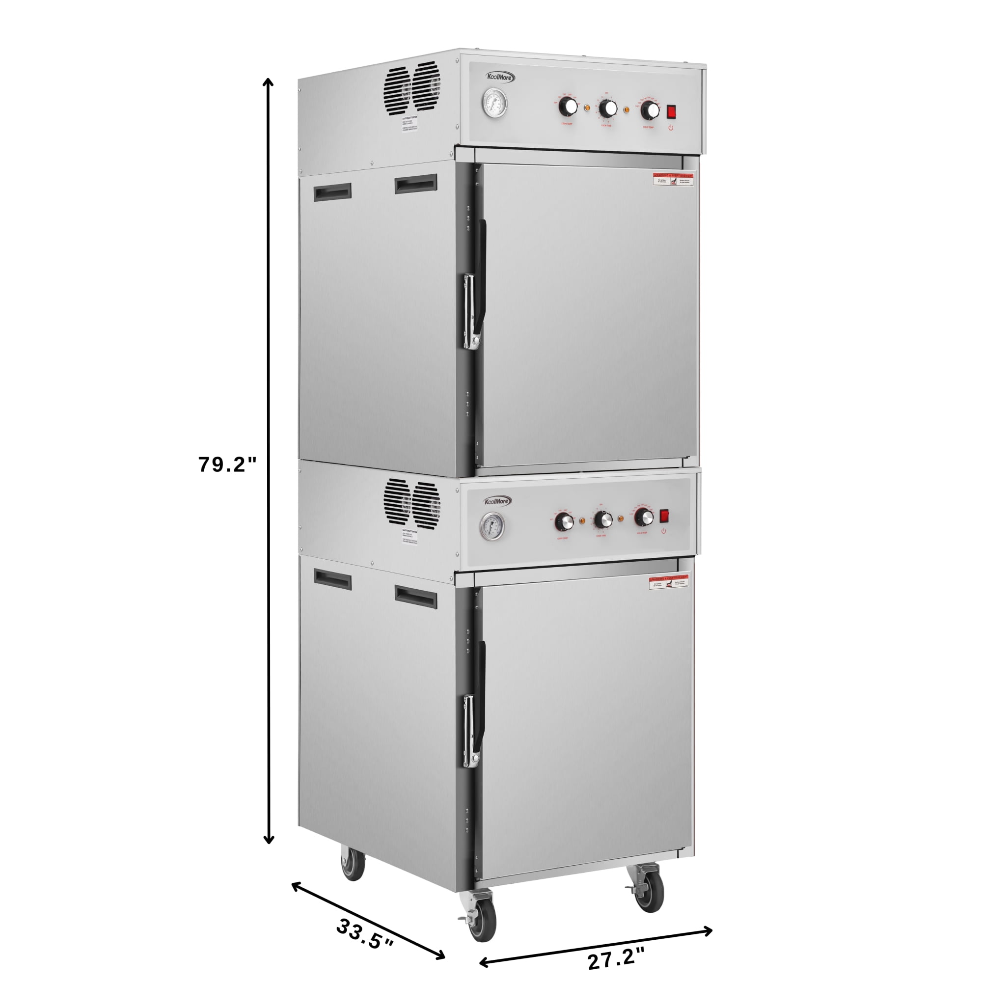 8-Pan Full-Size Commercial Cook And Hold Oven 3,000W/240V in Stainless-Steel (KM-CCAH3-2D)