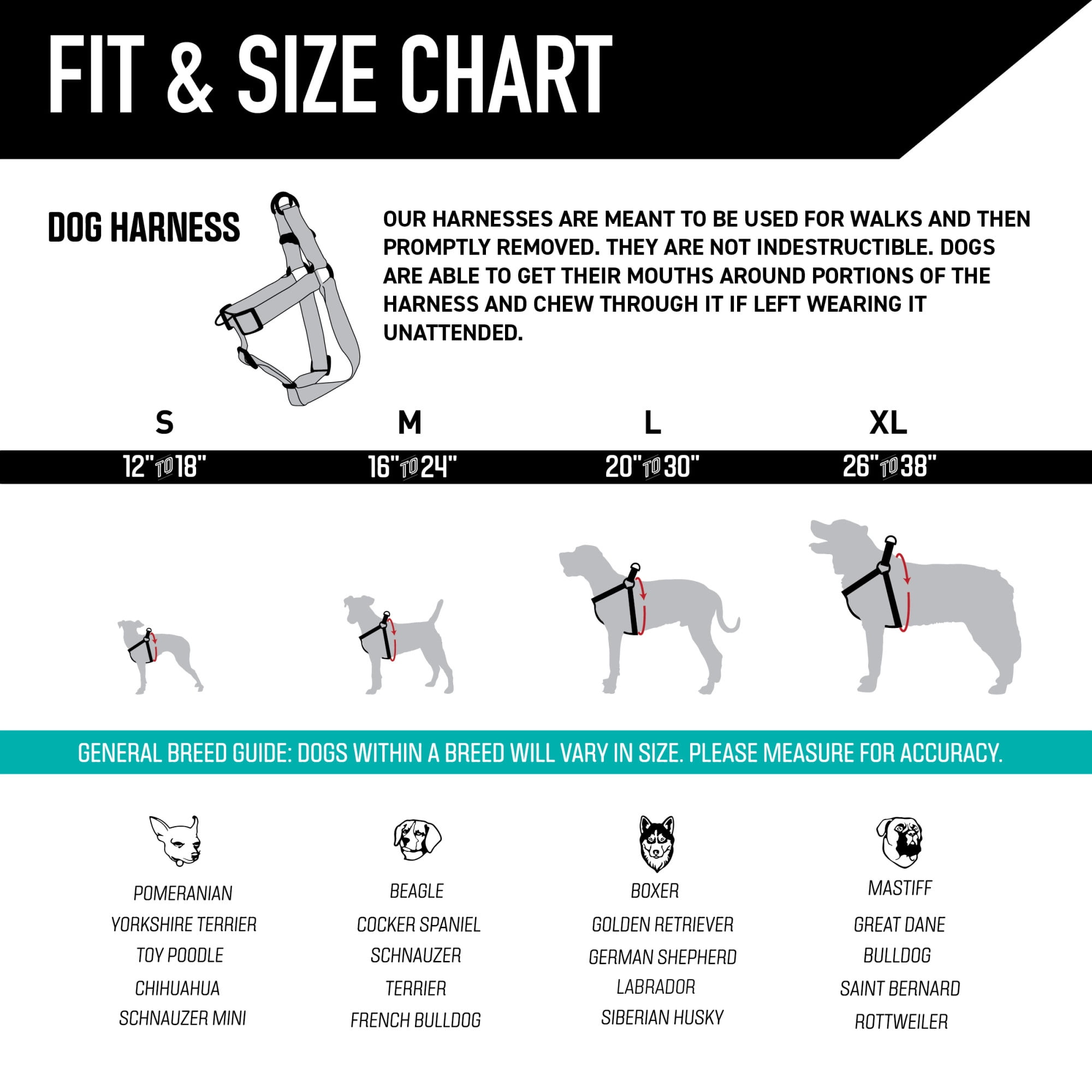 Wolfgang Heavy Duty Adjustable Dog Harness, Pull-Tested to Over 800 lbs for Walking & Training, BuenaOnda Print, Small