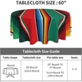 thumbnail image 4 of Mexican Blanket Serape Stripe Pattern Sarapes Mantel Mexicano Waterproof Picnic Round Table Cloth Cover Decorations Fabric 60 Inch Circular Tablecloth For 20-47 Inch Home Dining Room Kitchen Decor, 4 of 6