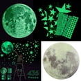 thumbnail image 1 of 435Pcs Glow In The Dark Luminous Stars & Moon Planet Space Wall Stickers Decal, 1 of 11
