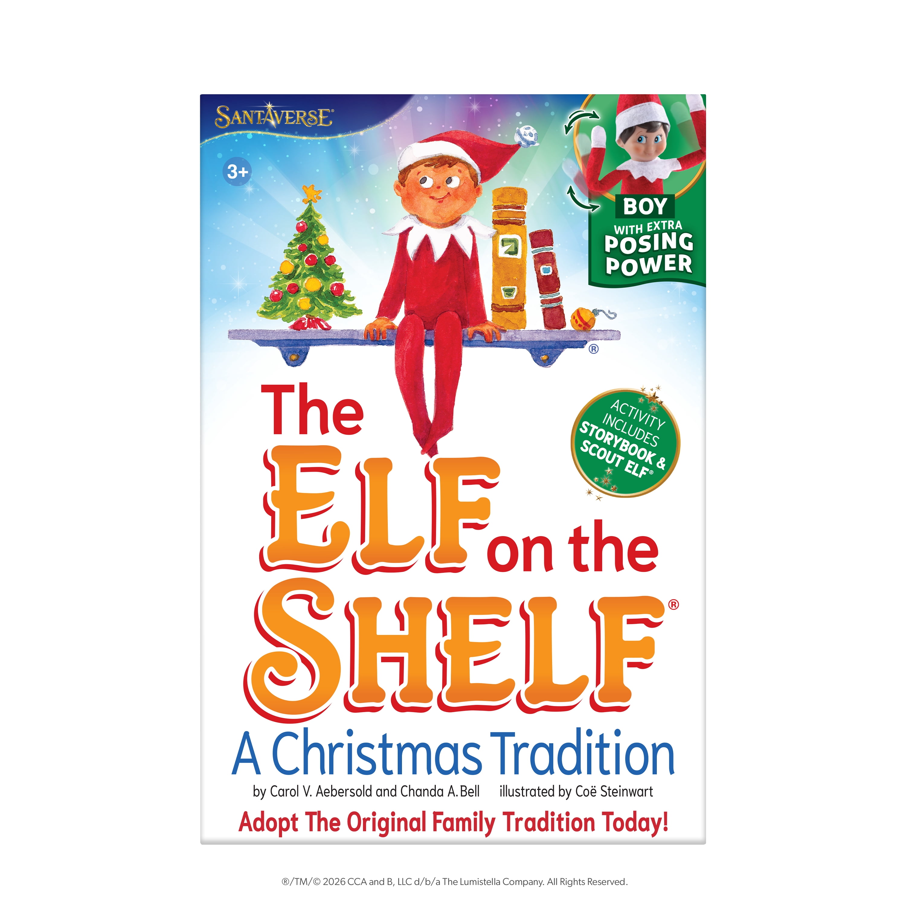 The Elf on the Shelf Poseable Boy Scout Elf with Blue Eyes - Complete Box Set with Storybook