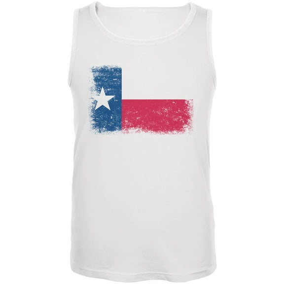 Born and Raised Texas State Flag Mens Tank Top White X-LG