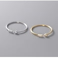 thumbnail image 2 of S925 Silver Small Lady Square Diamond Ring for Women Elegant Fine Circle Ring Adjustable for Everyday Wear Now, 2 of 5