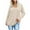 Beige, variant on HAiming Long Sleeve Shirts for Women Solid Round Neck Fall Sweaters Dressy Casual Basic Tops 2025 Trendy Clothes