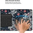 thumbnail image 4 of Japanese Wave with Sakura Gaming Mouse Pad XL, Extended Large Full Desk Mousepad 31.5 X 11.8 Inch, Big Mouse Pad with Stitched Edge, Non-Slip Long Computer Keyboard Mat for Office & Home by Caburywe, 4 of 6