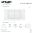 thumbnail image 5 of Aqua Eden VTPN673619C 67-Inch Acrylic Rectangular Drop-In Tub with Reversible Drain in Glossy White, 5 of 7