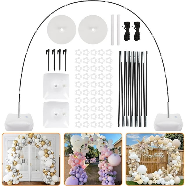 EcoNesxp pcs Clips pour Ballons 2 Sacs d'Eau Gonflables Kit d'Arche de Ballons 9 Pieds de Large Support d'Arche de Ballons Réglable pcs Sacs d'Eau Gonflables PVC 2 Pcs