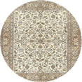 thumbnail image 1 of Ahgly Company Indoor Round Traditional Dark Almond Brown Persian Area Rugs, 4' Round, 1 of 6
