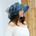 thumbnail image 2 of Riforla Single Flower Beach Women's Bright Sun Hat Sunscreen Breathable Fisherman Hat Bucket Hats Navy M, 2 of 4
