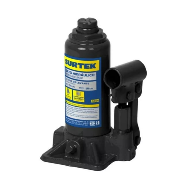 Gato Hidraulico Botella Surtek Gbs4 4 Toneladas Acero Vehiculos Construccion Acero Aceite Negro