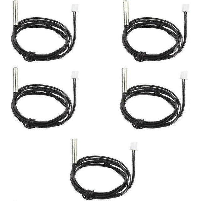 Ntc 10k 1% 3950 Thermistor Temperature Sensor Probe - 5 Pack With 1m Extension Cable