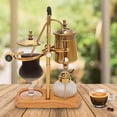 thumbnail image 2 of Aiqidi Syphon Siphon Coffee Maker Retro Belgium Vacuum Coffee Pot Kit 4-Cup Luxury Siphon Coffee Machine w/Balance and Filter for Afternoon Tea Gold, 2 of 12