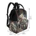 thumbnail image 2 of Zufioo Astronaut Polar Bear Roar Print Large capacity mommy bag, diaper bag, waterproof parent-child backpack, multi-pocket design backpack suitable for travel and shopping, 2 of 6