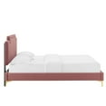 thumbnail image 3 of Modway Liva Performance Velvet King Bed in Dusty Rose, 3 of 9