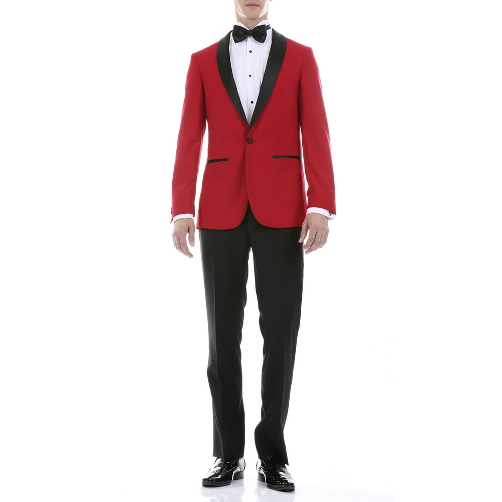 black and red tuxedo shoes