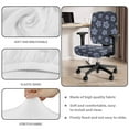 thumbnail image 3 of FKELYI Retro Sea Turtle Print Office Chair Covers with 2 Pcs Arm Rest Covers Stretch Fabric Computer Chair Slipcover Anti-Dust Swivel Chairs Protector for Home Office Decor, 3 of 7