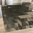 thumbnail image 1 of Geometric Decorative Rug, Triangle Mosaic Shapes Patterns with Abstract Digital Pixel Like Effect Print, Quality Carpet for Bedroom Dorm and Living Room, 6 Sizes, Dark Grey, by Ambesonne, 1 of 4