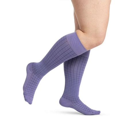 

Sigvaris Style 832 Microfiber Patterns Women s Closed Toe Socks - 20-30 mmHg Long Wisteria Windows SL