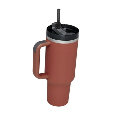 

Tumbler with Handle Car Tumbler Cup 40oz with Lid and Straw Women Men Gifts Mug Water Bottle for Iced Tea carmine