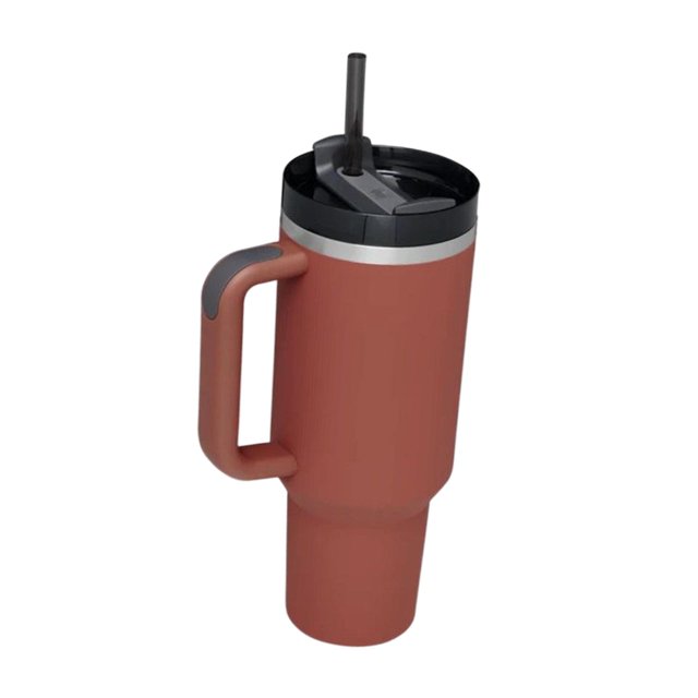 Vaso Con Asa Con Tapa Y Pajita Vaso Coche Vaso Para Agua Café Carmín Sunnimix vaso con asa