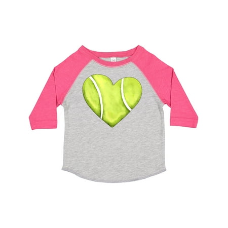 

Inktastic Tennis Ball in Heart Gift Toddler Boy or Toddler Girl T-Shirt
