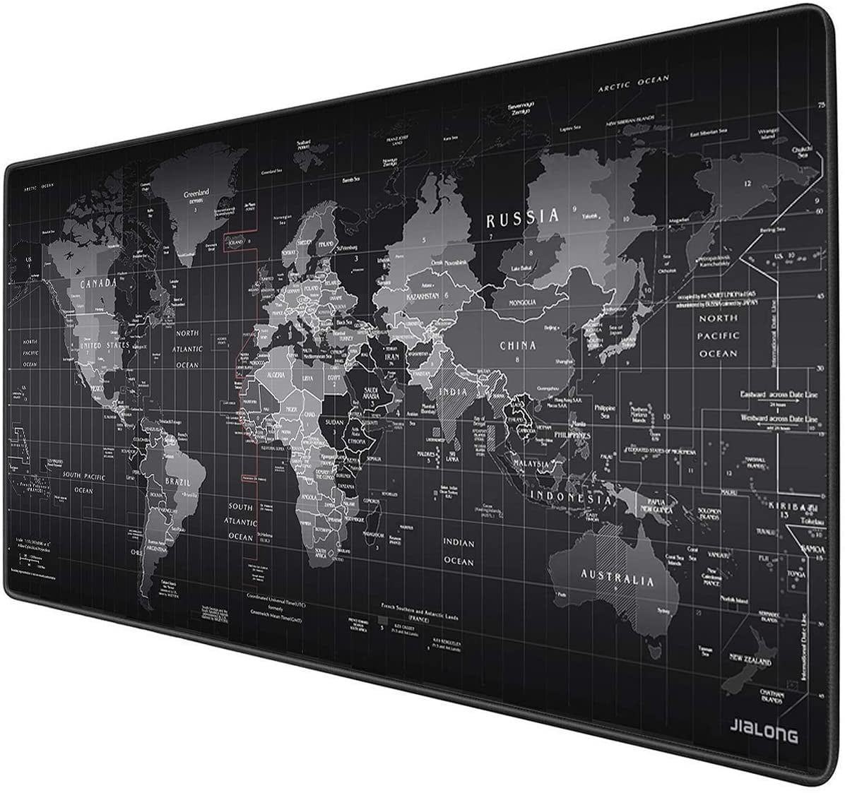 AUBEAMTO Extended XXXL-Size Gaming Mouse Pad - 35.5"x15.8"x0.08" Dimension - Portable with Extended XL Size - Non-slip Rubber Base - Special Treated Textured Weave with Precision Control (worldmap)