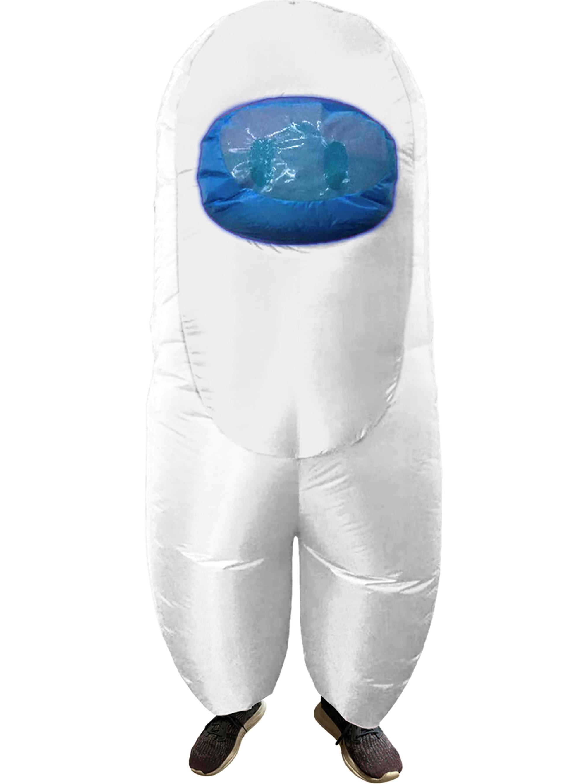White Imposter Among Us Inspired Inflatable Adult Costume Standard