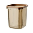 thumbnail image 2 of Large 23L Trash Can with Pressure Ring - Coffee Beige Plastic Waste Basket for Dormitory, Living Room, Hotel & Household Use, 12.4x11 Inches, 2 of 8