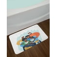 thumbnail image 2 of African American Family Bath Mat, Happy Cozy and Multi-Generation Family Scene, Plush Bathroom Decor Mat with Non Slip Backing, 29.5" X 17.5", Pale Blue Multicolor, by Ambesonne, 2 of 2