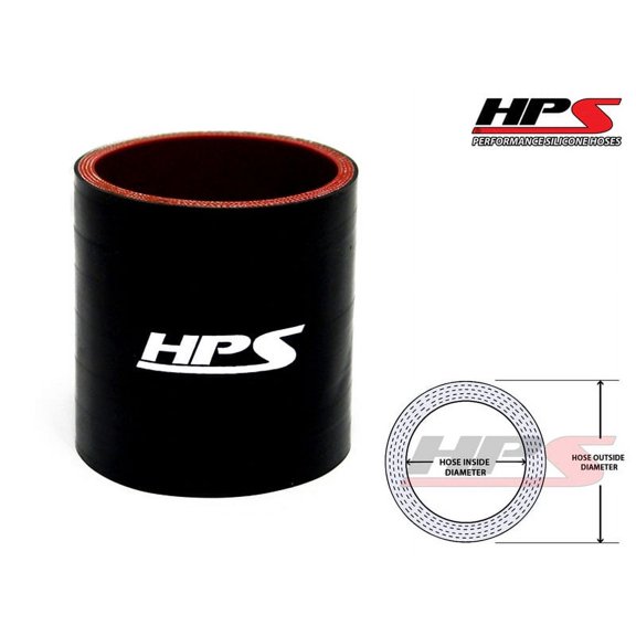 HPS Performance HPS-HTSC-100-BLK 1 in. Silicone Coupler, Black - 3 in.
